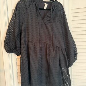 Women's Black Sheer dress